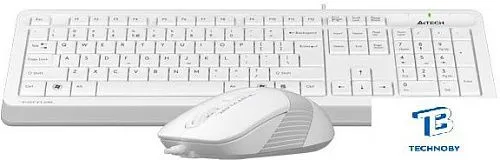 картинка Набор (Клавиатура+мышь) A4Tech Fstyler F1010 белый/серый