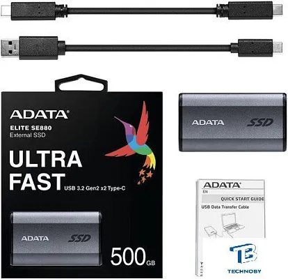 картинка Внешний SSD A-Data 500GB AELI-SE880-500GCGY
