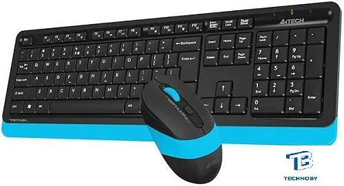 картинка Набор (Клавиатура+мышь) A4Tech FG1010 черный/синий