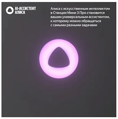 картинка Умная колонка Яндекс Станция Мини 3 Про черный YNDX-00059BLK