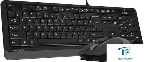картинка Набор (Клавиатура+мышь) A4Tech Fstyler F1010 черный/серый