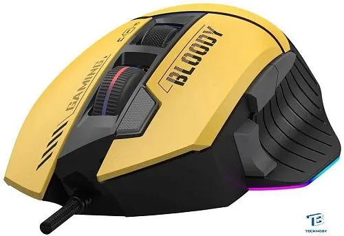 картинка Мышь A4Tech Bloody W95 Max Sport желтый