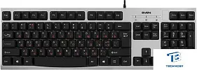 картинка Клавиатура Sven KB-S300 USB Серебристый/черный
