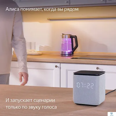 картинка Умная колонка Яндекс Станция Миди серый YNDX-00054GRY