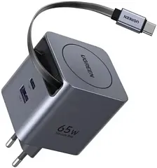 картинка Зарядное устройство Ugreen X615 Gray 65825