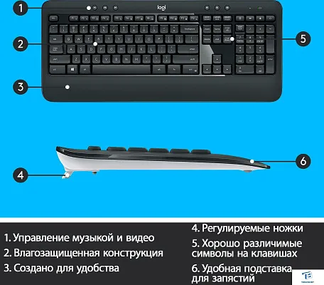 картинка Набор (Клавиатура+мышь) Logitech MK540 920-008686