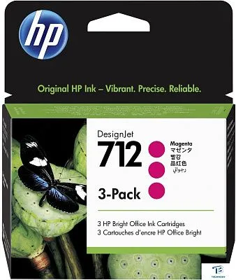 картинка Картридж HP 3ED78A 712 красный 3 шт