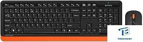 картинка Набор (Клавиатура+мышь) A4Tech FG1010 черный/оранжевый