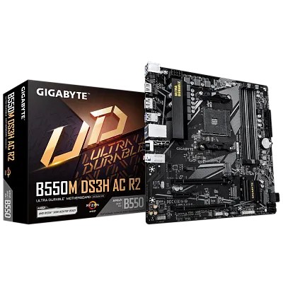 картинка Материнская плата GigaByte B550M DS3H AC R2