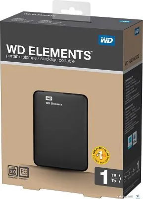 картинка Внешний ж/д WD 1TB WDBUZG0010BBK-WESN