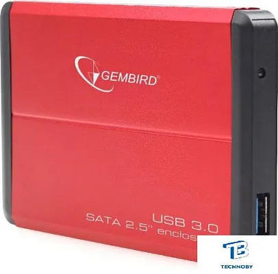 картинка Бокс для накопителей Gembird EE2-U3S-2-R