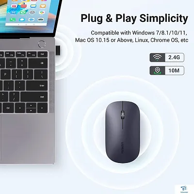 картинка Мышь Ugreen MU001 90373 светло-серый