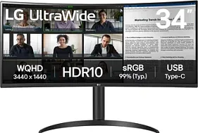 картинка Монитор LG 34WR55QK-B