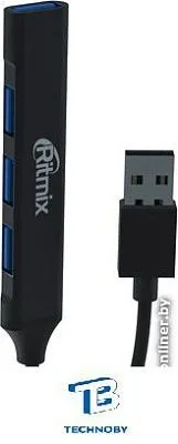 картинка USB хаб Ritmix CR-4400 Metal