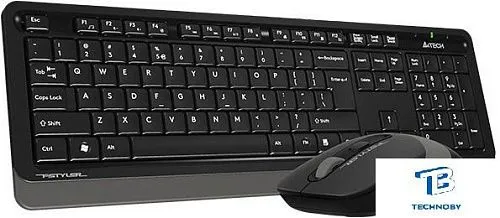 картинка Набор (Клавиатура+мышь) A4Tech FG1010 черный/серый