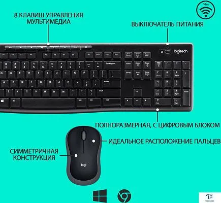 картинка Набор (Клавиатура+мышь) Logitech MK270 920-003381