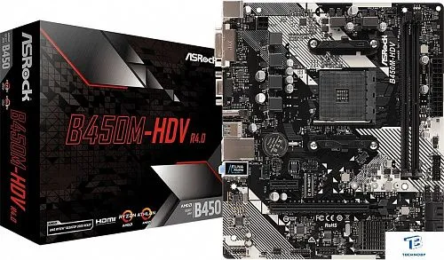 картинка Материнксая плата ASRock B450M-HDV R4.0