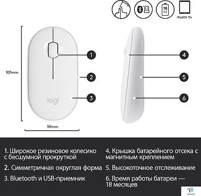 картинка Мышь Logitech M350 910-005716