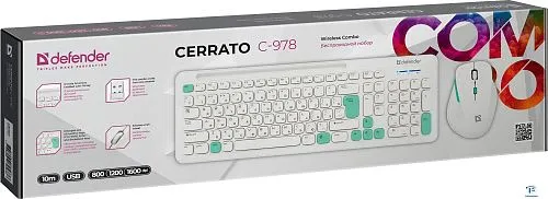 картинка Набор (Клавиатура+мышь) Defender Cerrato C-978 45978