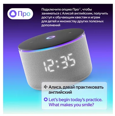 картинка Умная колонка Яндекс Станция Мини 3 Про серый YNDX-00059GRY