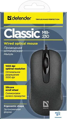 картинка Мышь Defender Classic MB-230 (3-кнопки)