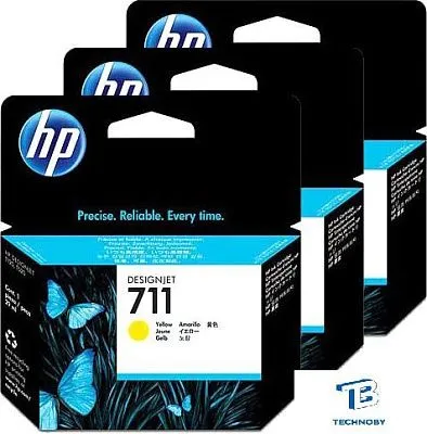 картинка Картридж HP CZ136A 711 желтый 3шт