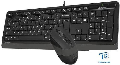 картинка Набор (Клавиатура+мышь) A4Tech Fstyler F1010 черный/серый