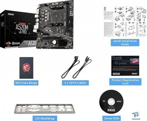 картинка Материнская плата MSI A520M-A PRO