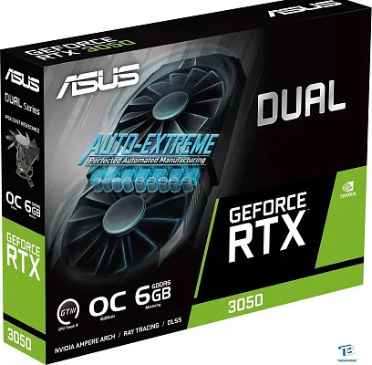 картинка Видеокарта Asus RTX 3050 (DUAL-RTX3050-O6G)