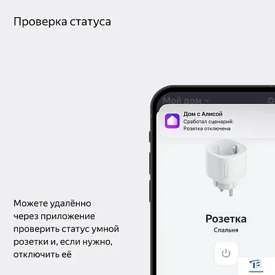 картинка Умная розетка Яндекс YNDX-00540WHT белый