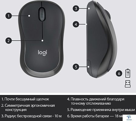 картинка Набор (Клавиатура+мышь) Logitech MK295 920-009813