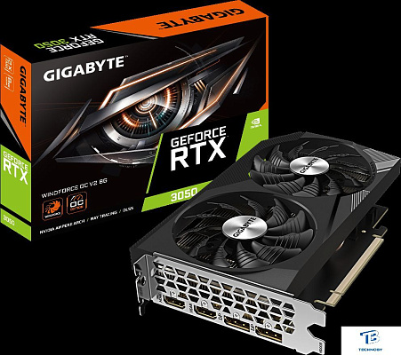 картинка Видеокарта GigaByte RTX 3050 (GV-N3050WF2OCV2-8GD)