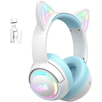 картинка Наушники Onikuma GT838 White/Blue