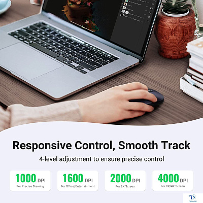 картинка Мышь Ugreen MU001 90373 светло-серый