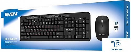 картинка Набор (Клавиатура+мышь) Sven KB-C3200W