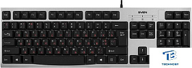 картинка Клавиатура Sven KB-S300 USB Серебристый/черный