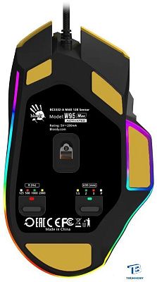 картинка Мышь A4Tech Bloody W95 Max Sport желтый