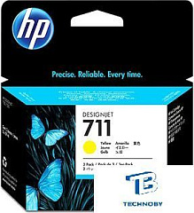 картинка Картридж HP CZ136A 711 желтый 3шт