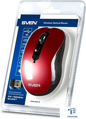 картинка Мышь Sven RX-560SW Красный