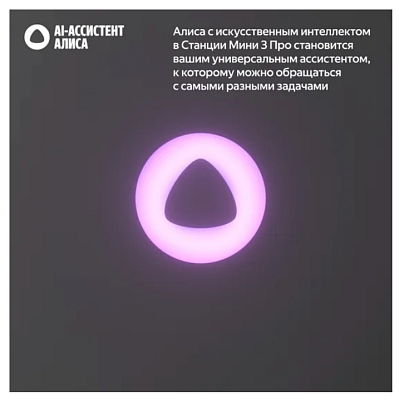 картинка Умная колонка Яндекс Станция Мини 3 Про серый YNDX-00059GRY