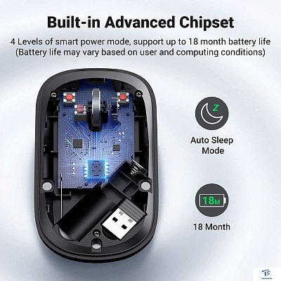 картинка Мышь Ugreen MU001 90373 светло-серый