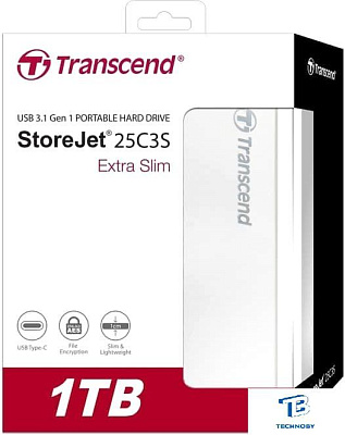 картинка Внешний ж/д Transcend 1TB TS1TSJ25C3S