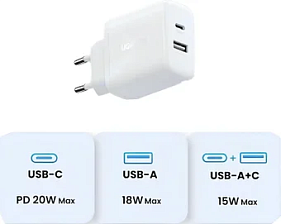 картинка Зарядное устройство Ugreen X227 White 45310