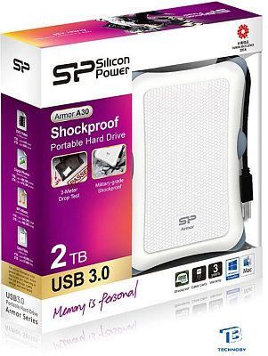 картинка Внешний ж/д Silicon Power 2TB SP020TBPHDA30S3W