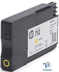 картинка Картридж HP 3ED69A 712 желтый