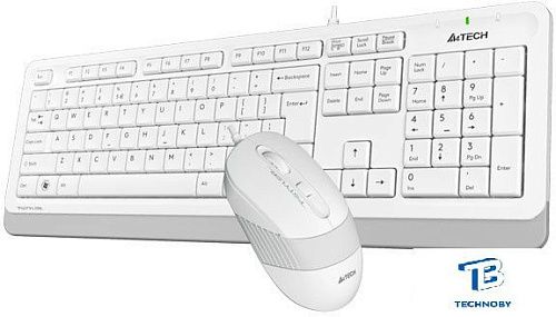 картинка Набор (Клавиатура+мышь) A4Tech Fstyler F1010 белый/серый