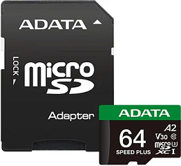 картинка Карта памяти A-Data 64GB UD64GUI3V30A2SP-RA1