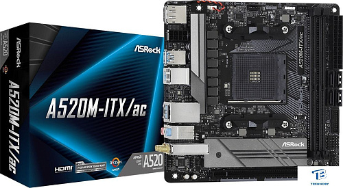 картинка Материнская плата ASRock A520M-ITX/AC
