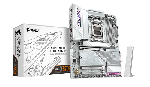 картинка Материнская плата Gigabyte X870E Aorus Elite WIFI7 Ice