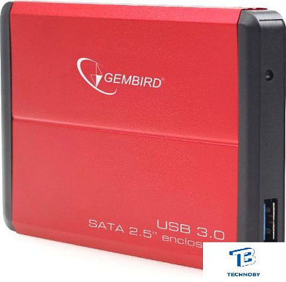 картинка Бокс для накопителей Gembird EE2-U3S-2-R